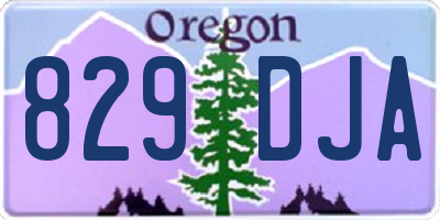 OR license plate 829DJA