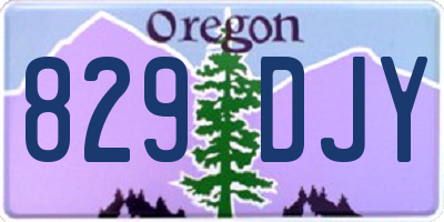 OR license plate 829DJY
