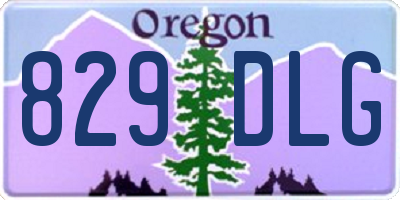 OR license plate 829DLG