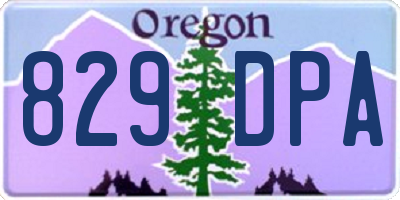 OR license plate 829DPA