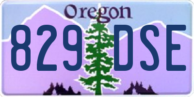OR license plate 829DSE