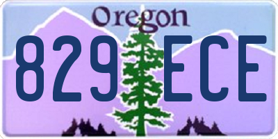 OR license plate 829ECE