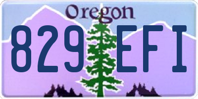 OR license plate 829EFI