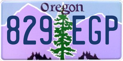 OR license plate 829EGP