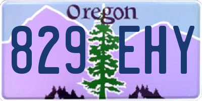 OR license plate 829EHY