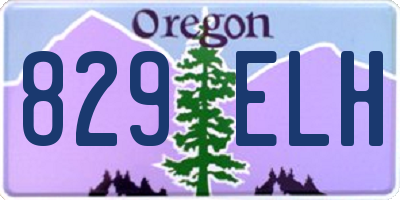 OR license plate 829ELH