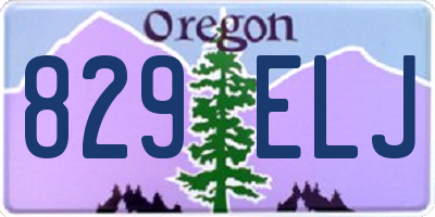 OR license plate 829ELJ