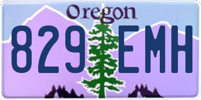 OR license plate 829EMH