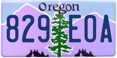 OR license plate 829EOA