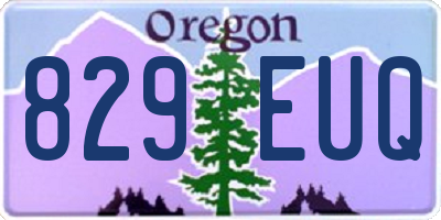 OR license plate 829EUQ