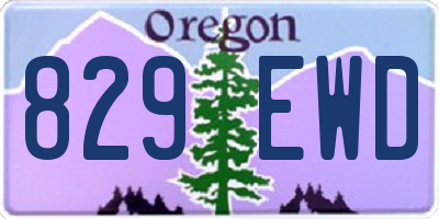 OR license plate 829EWD