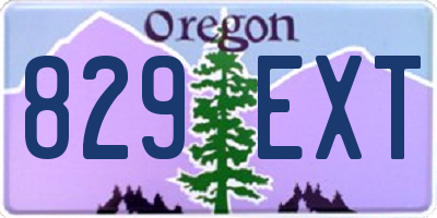 OR license plate 829EXT