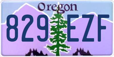 OR license plate 829EZF