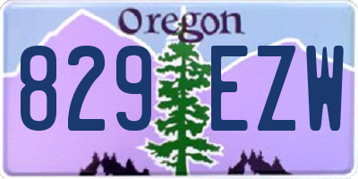 OR license plate 829EZW