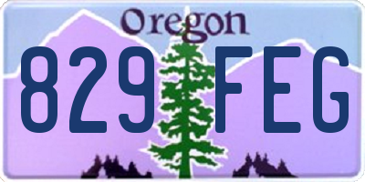 OR license plate 829FEG