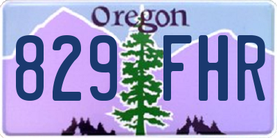 OR license plate 829FHR