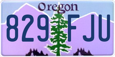 OR license plate 829FJU