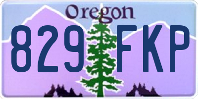 OR license plate 829FKP