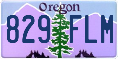 OR license plate 829FLM