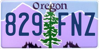OR license plate 829FNZ