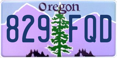 OR license plate 829FQD
