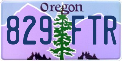 OR license plate 829FTR