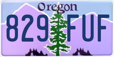 OR license plate 829FUF