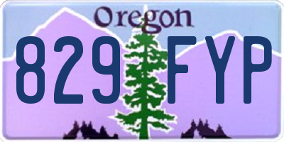 OR license plate 829FYP