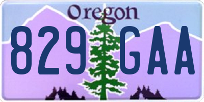 OR license plate 829GAA