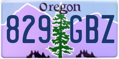 OR license plate 829GBZ