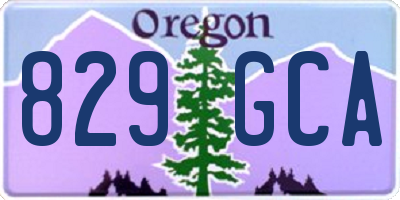 OR license plate 829GCA