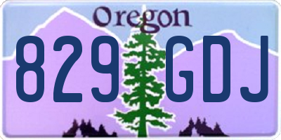 OR license plate 829GDJ