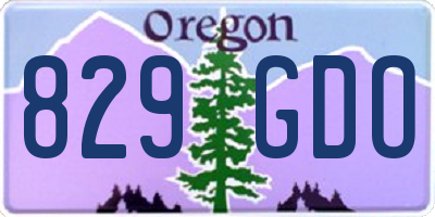 OR license plate 829GDO