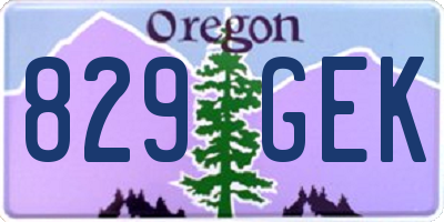 OR license plate 829GEK