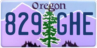 OR license plate 829GHE