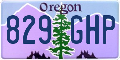 OR license plate 829GHP