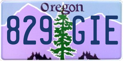 OR license plate 829GIE