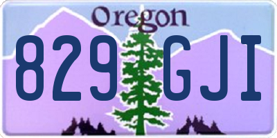 OR license plate 829GJI