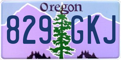 OR license plate 829GKJ