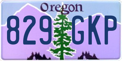 OR license plate 829GKP