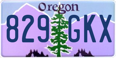 OR license plate 829GKX