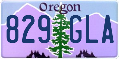 OR license plate 829GLA