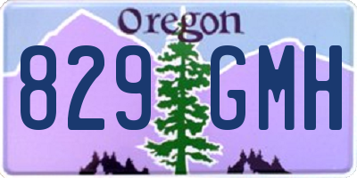 OR license plate 829GMH