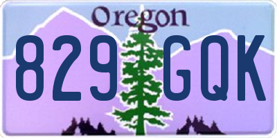 OR license plate 829GQK