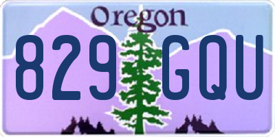 OR license plate 829GQU