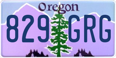 OR license plate 829GRG
