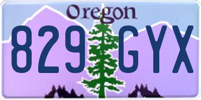 OR license plate 829GYX