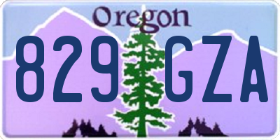 OR license plate 829GZA