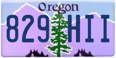 OR license plate 829HII