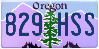 OR license plate 829HSS
